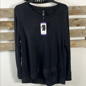 Active Life Black Long Sleeve Relaxed Sweatshirt